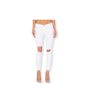 Rag & Bone Mid Rise Distressed Capri